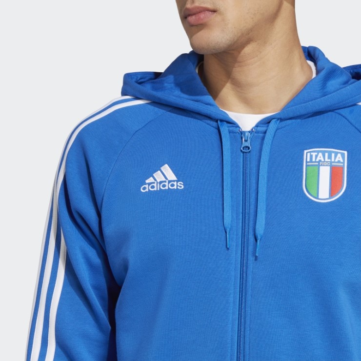 Sudadera Con Cremallera Completa Azul Adidas Italy