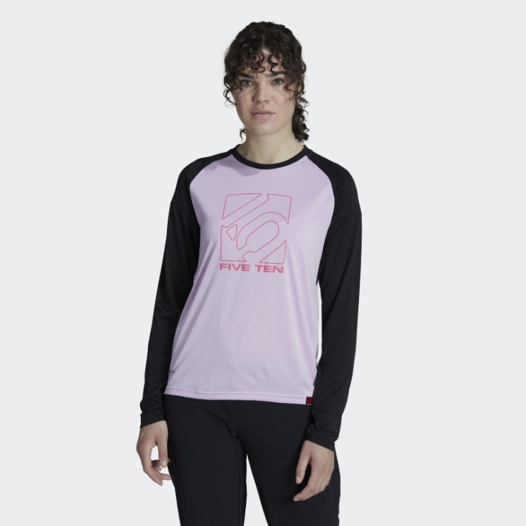 Camiseta De Manga Larga Adidas Five Ten Bca Tee Lila