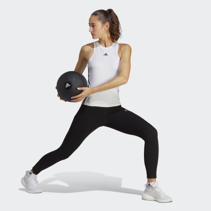 Adidas Aeroready Train Essentials Regular Camiseta De Tirantes De 3 Rayas Blanco