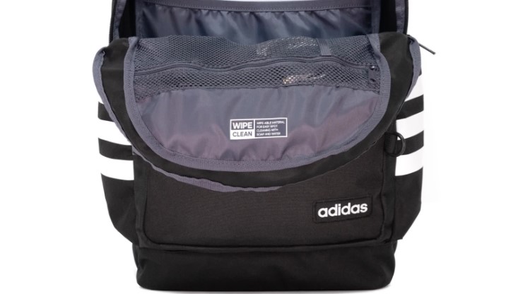 Mochila Gris Claro Clasica 3 Rayas Adidas