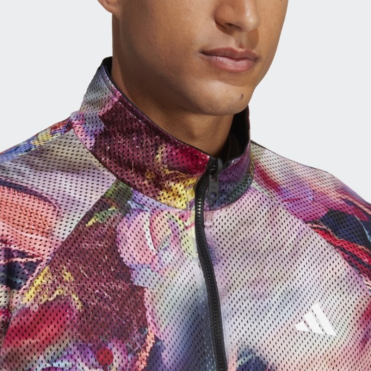 Negro Adidas Melbourne Tennis Stretch Chaqueta Tejida Reversible