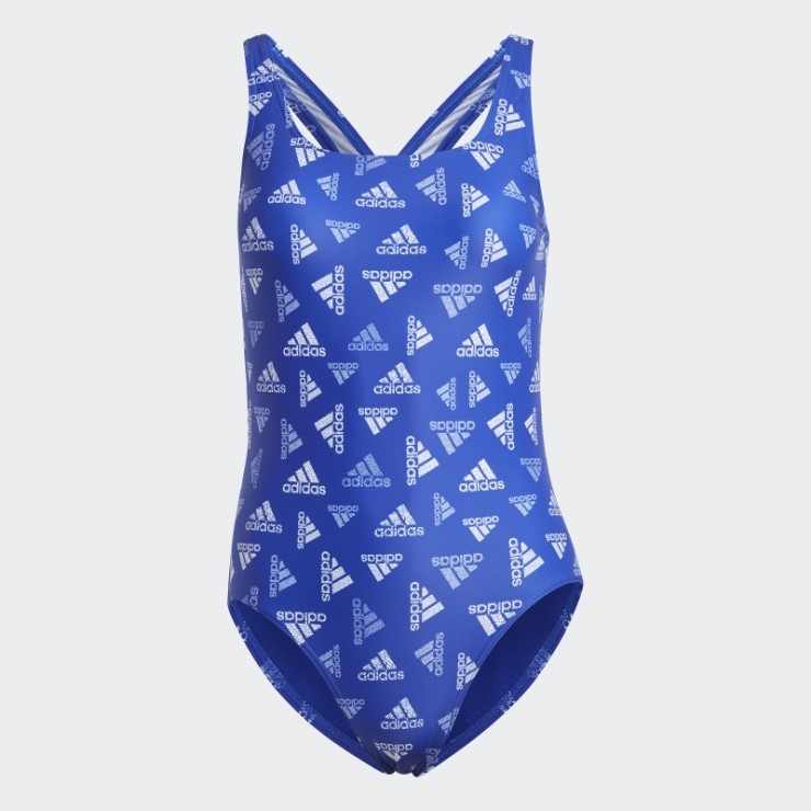 Adidas Allover Print Sportswear Bañador Azul Caliente