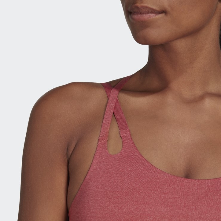 Sujetador Rojo Adidas Yoga Luxe Studio Light-support Fire