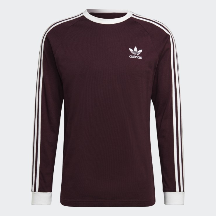 Camiseta Adicolor Classics 3-stripes Manga Larga Burdeos Adidas