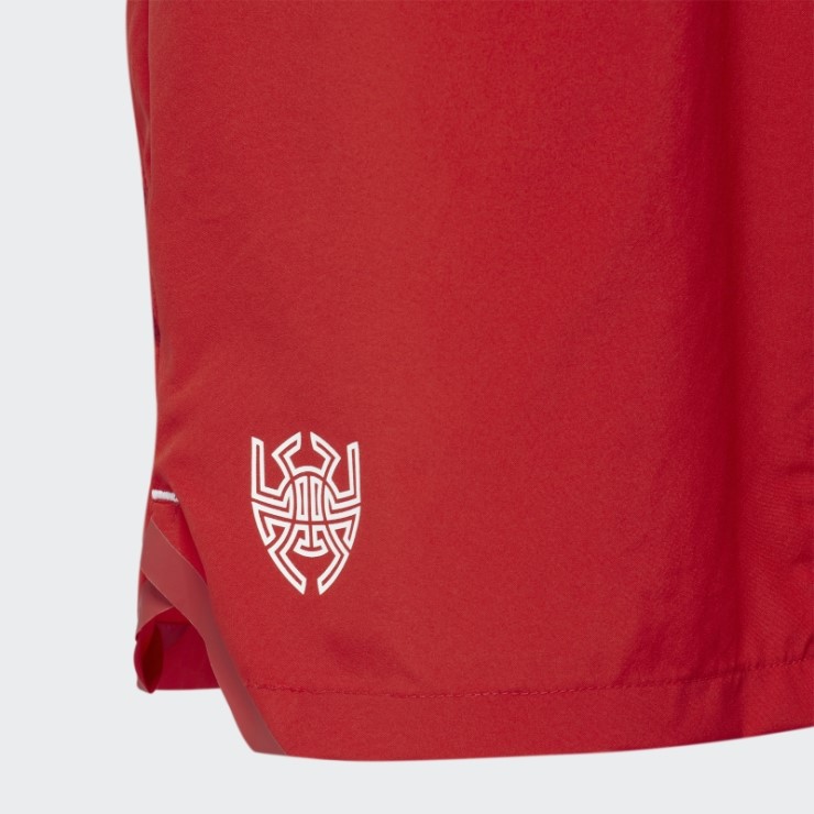 Rojo Adidas Donovan Mitchell D.o.n. Número 4 Pantalones Cortos