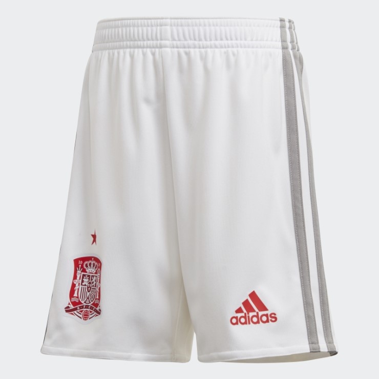 Mini Equipacion Adidas España Segunda Equipacion Blanca
