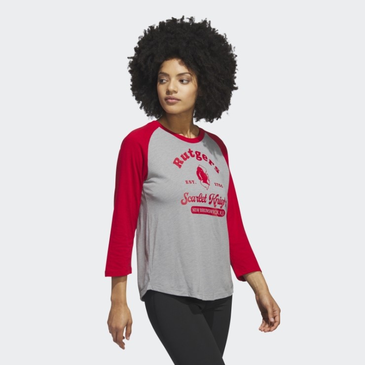 Adidas Core Scarlet Knights Camiseta De Béisbol De Manga 3/4