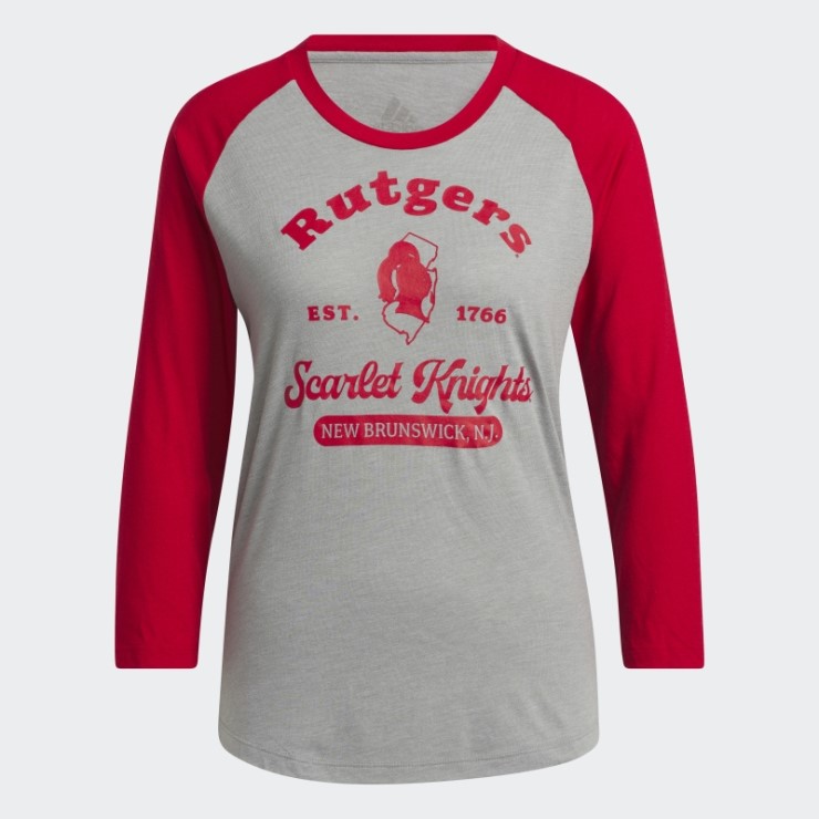 Adidas Core Scarlet Knights Camiseta De Béisbol De Manga 3/4