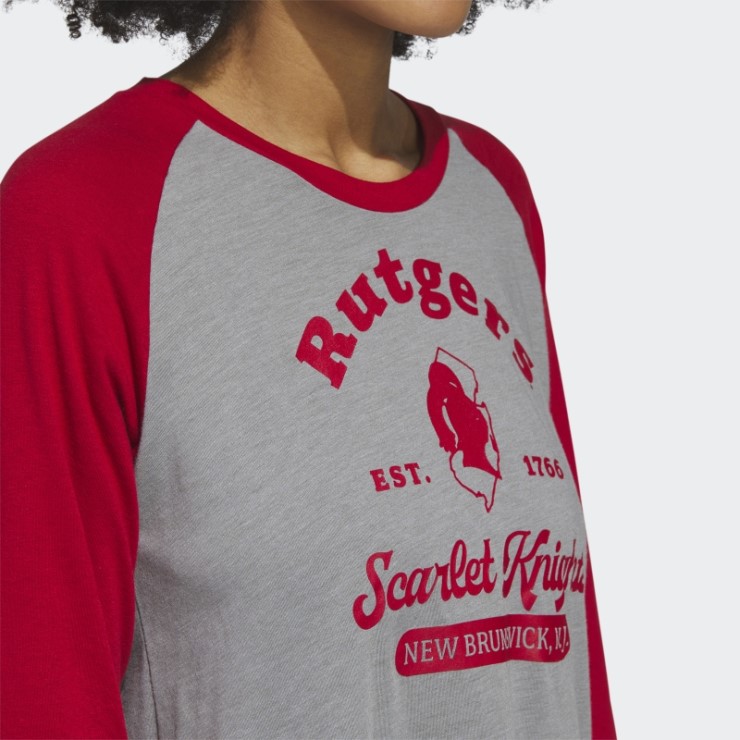 Adidas Core Scarlet Knights Camiseta De Béisbol De Manga 3/4