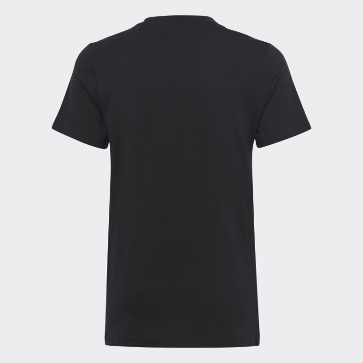 Camiseta Adidas Essentials Slim De Algodón Con Logo Grande En Negro