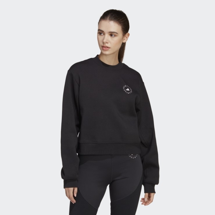 Negro Adidas Por Stella Mccartney Sportswear Sudadera Moda