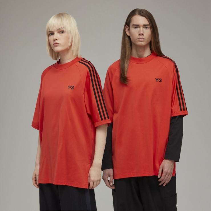 Hot Y-3 Camiseta De Manga Corta Con 3 Rayas Adidas