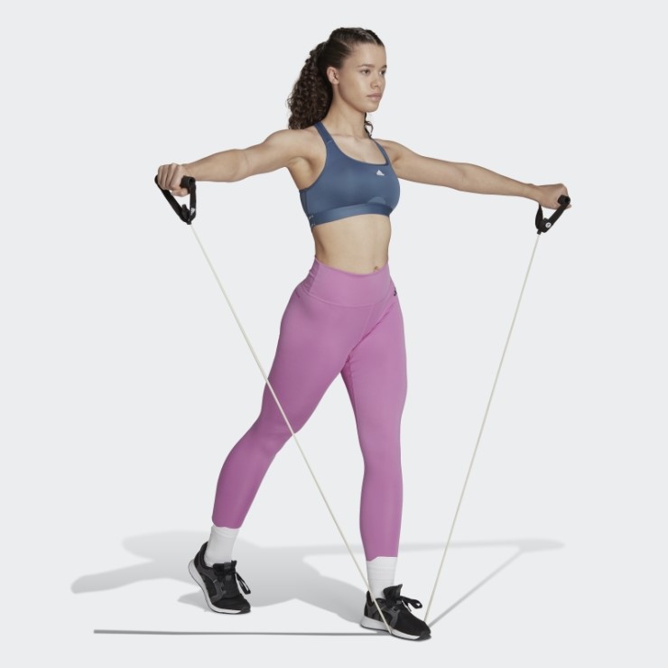 Sujetador Adidas Powerreact Training De Sujeción Media Acero