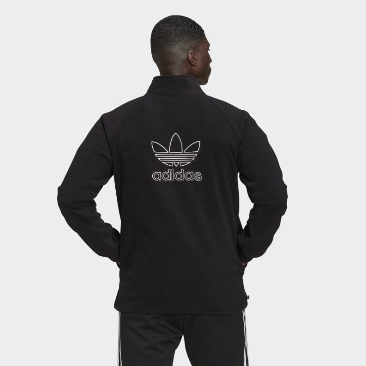Adidas Adicolor Classics Trefoil Teddy Chaqueta Polar Negro