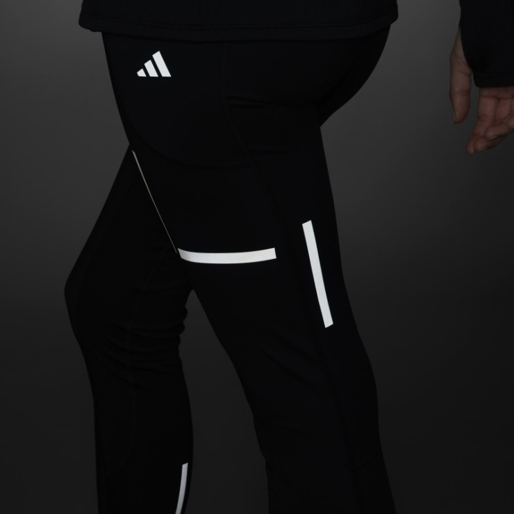 Adidas X-city Leggins De Running De Longitud Completa En Negro Fast Impact Reflect At Night