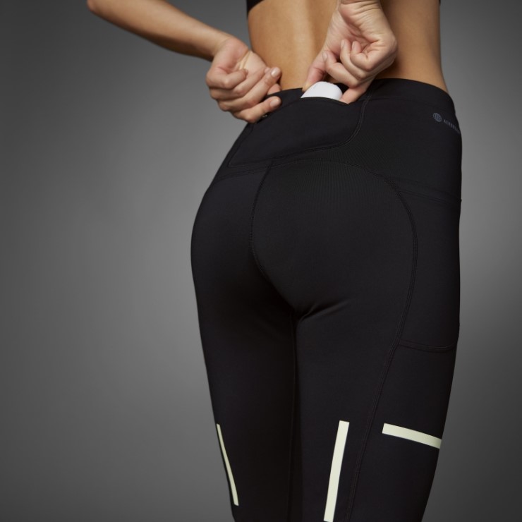 Adidas X-city Leggins De Running De Longitud Completa En Negro Fast Impact Reflect At Night