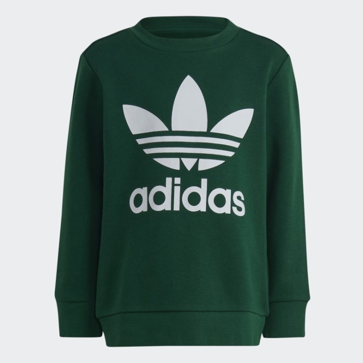 Conjunto Adidas Adicolor Crew Verde Oscuro