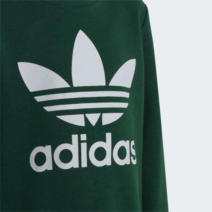 Conjunto Adidas Adicolor Crew Verde Oscuro