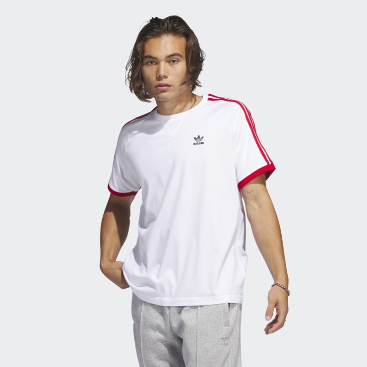 Camiseta Blanca Adidas Sst 3 Rayas