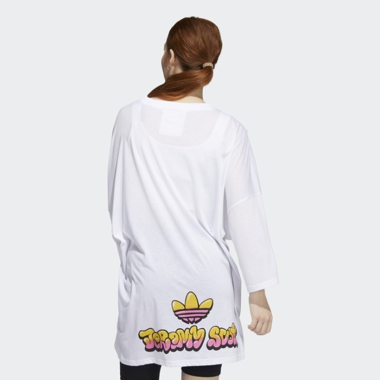 Jeremy Scott Camiseta Vestido Adidas Blanco