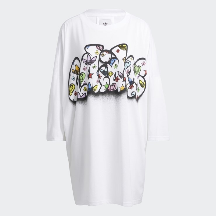 Jeremy Scott Camiseta Vestido Adidas Blanco