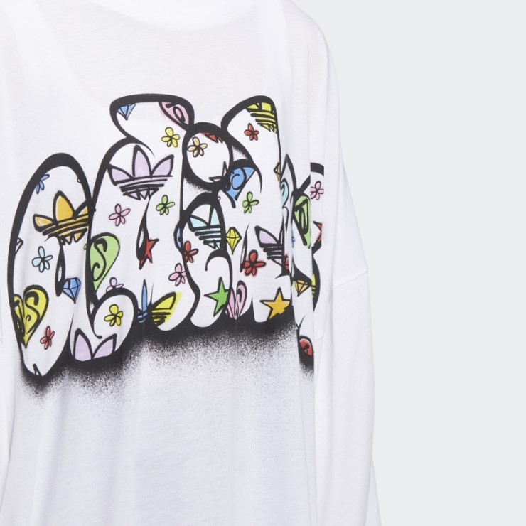 Jeremy Scott Camiseta Vestido Adidas Blanco