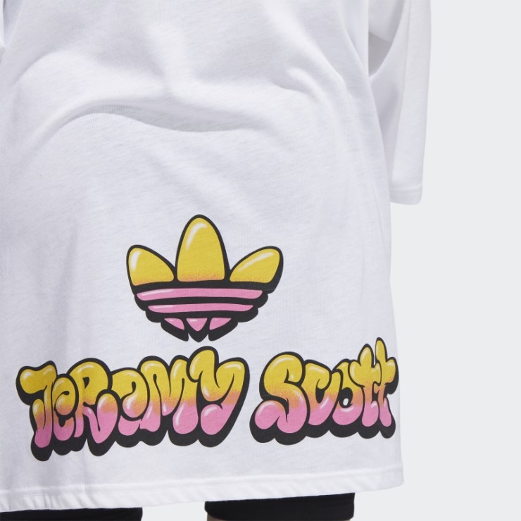 Jeremy Scott Camiseta Vestido Adidas Blanco