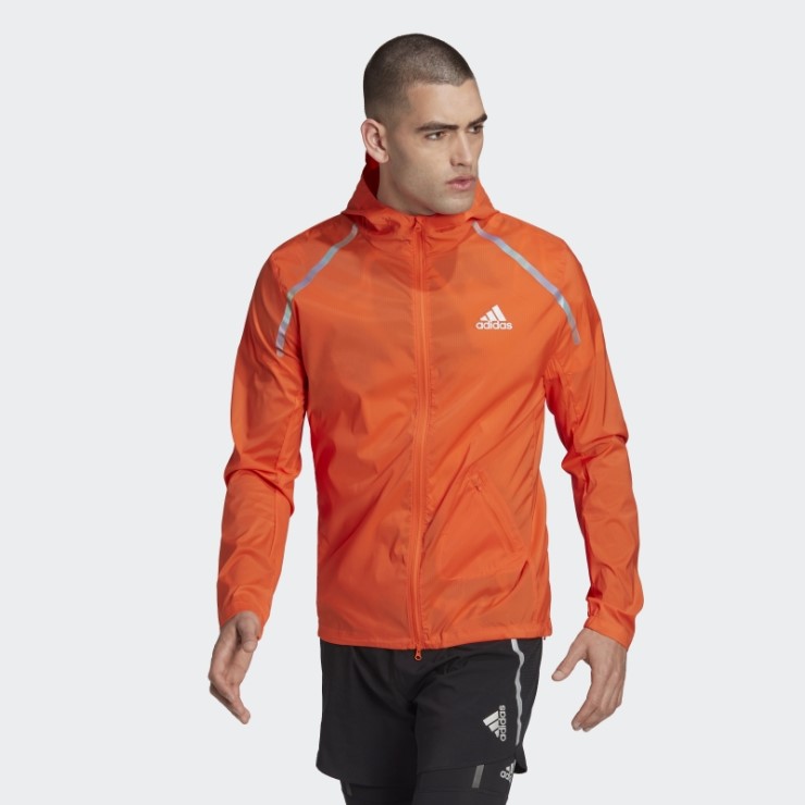 Chamarra Adidas Naranja Para Correr Maratón