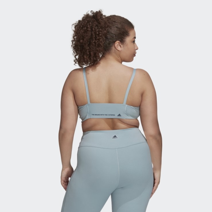 Sujetador Yoga Studio Light-support (tallas Grandes) Gris Adidas