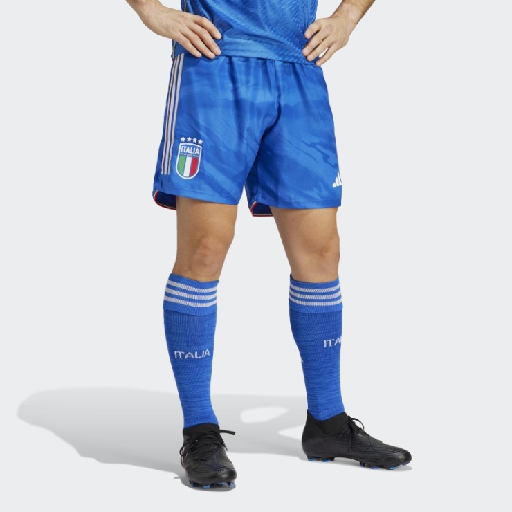 Pantalón Corto Adidas Azul Italia 23 Primera Equipación Autentico