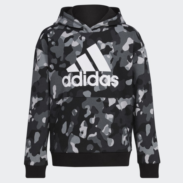 Sudadera Con Capucha Y Estampado De Camuflaje Negro Adidas