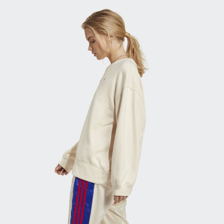 Sudadera Oversize Premium Essentials Adidas Blanca