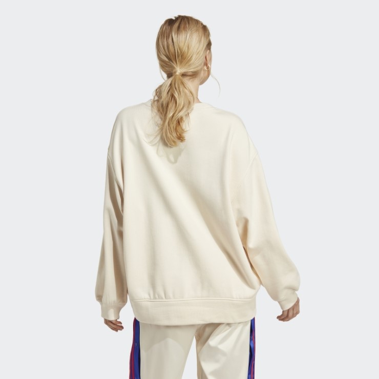 Sudadera Oversize Premium Essentials Adidas Blanca