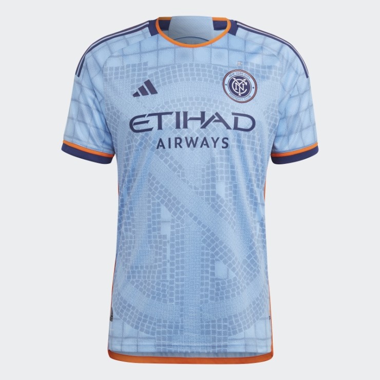 Camiseta New York City Fc 23/24 Primera Equipación Autentica Adidas Bahia Azul Claro