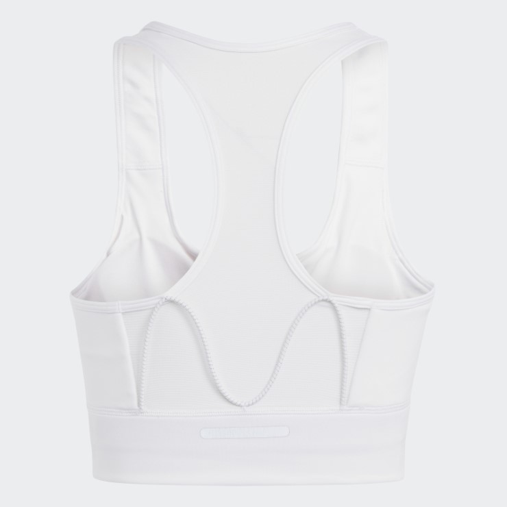 Sujetador Deportivo Con Bolsillo De Sujeción Media Adidas Blanco