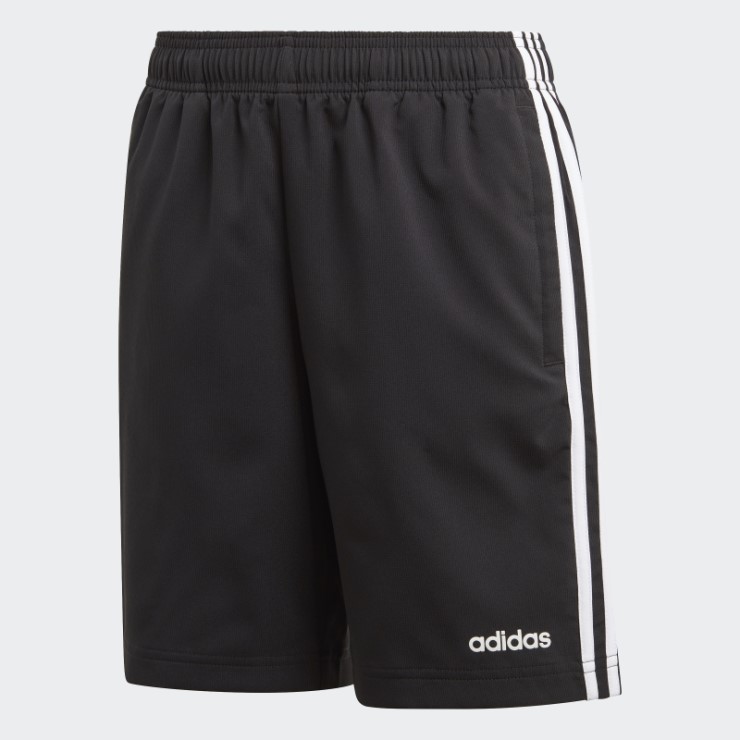 Pantalones Cortos Tejidos Con 3 Rayas Esenciales Negros Adidas