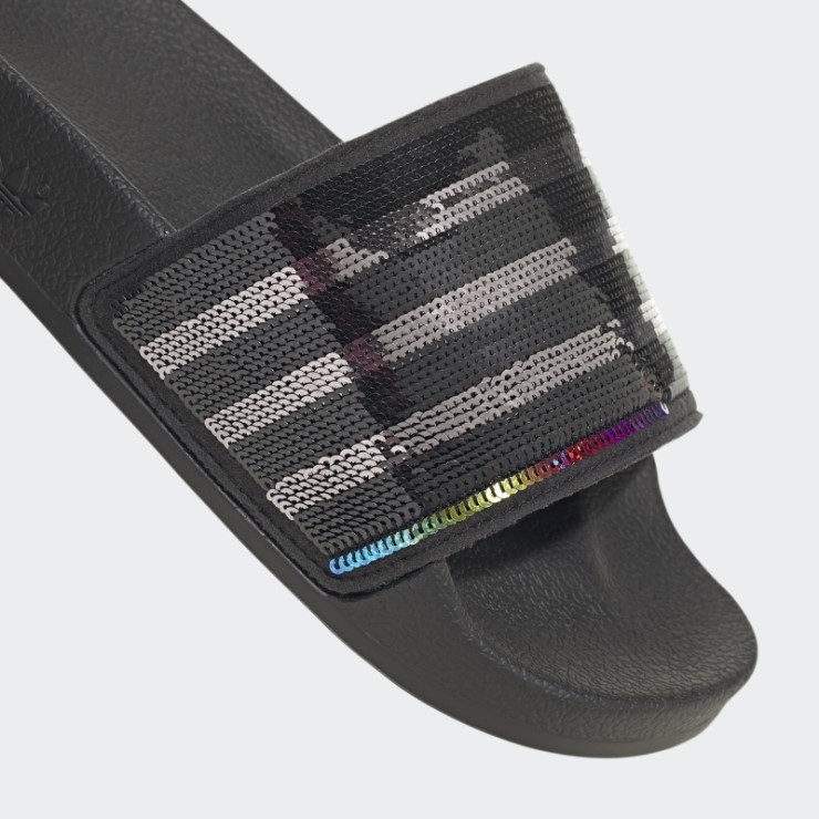 Chanclas Adidas Adilette Plateadas