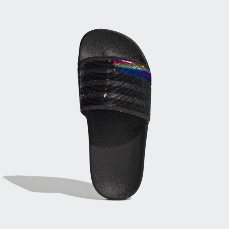 Chanclas Adidas Adilette Plateadas