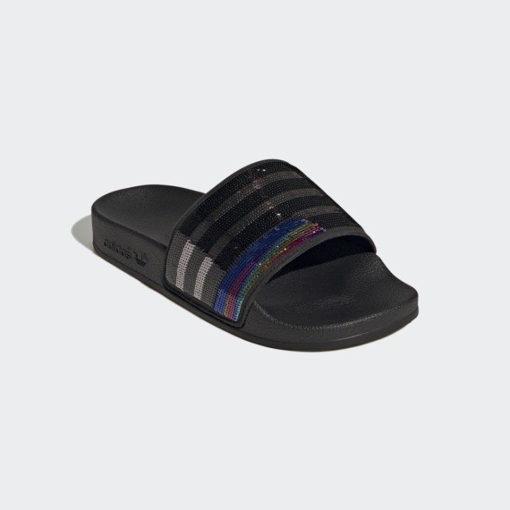 Chanclas Adidas Adilette Plateadas