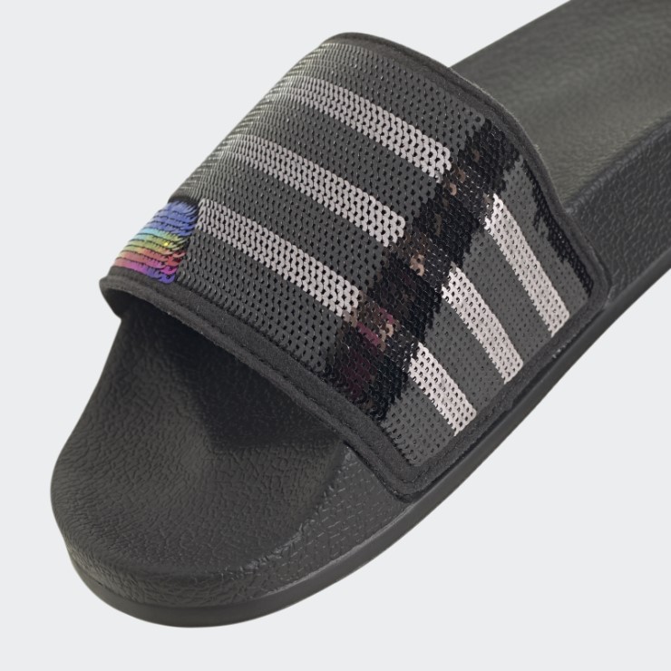 Chanclas Adidas Adilette Plateadas