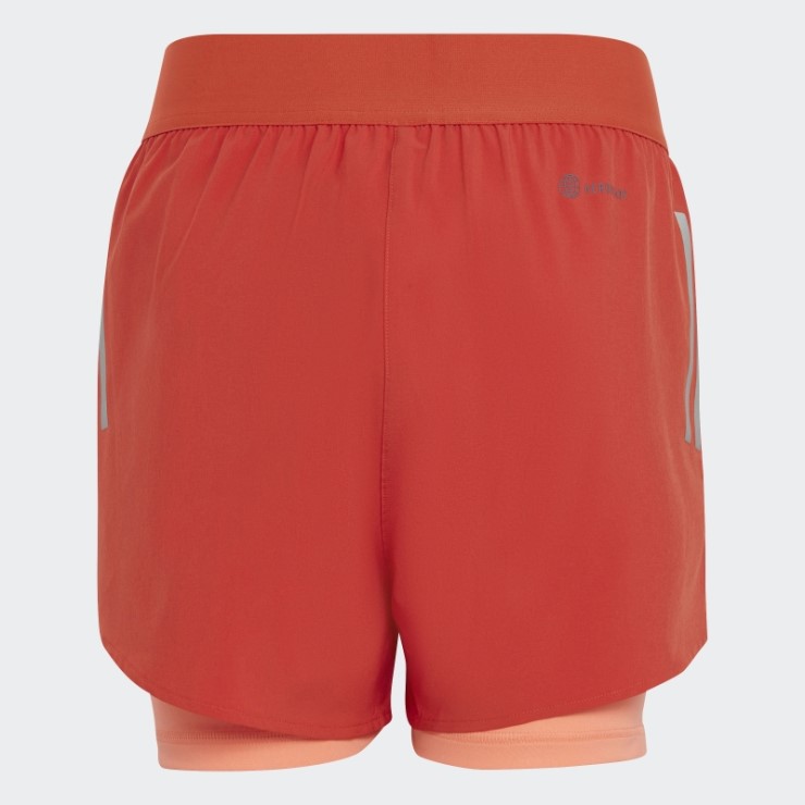 Adidas Shorts Rojos Dos En Uno Aeroready