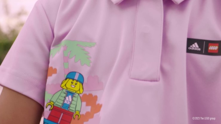 Adidas X Lego Play Polo Vestido Lila Caliente