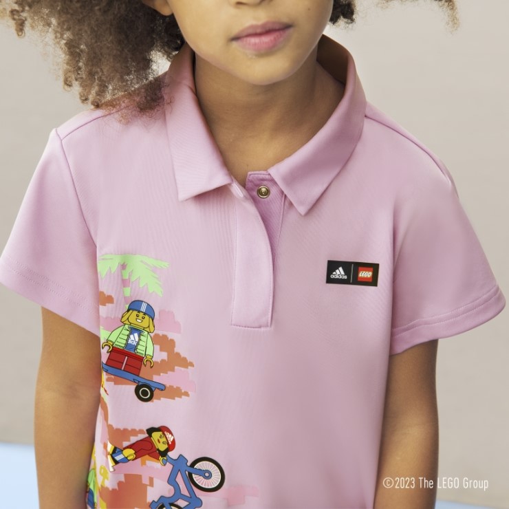 Adidas X Lego Play Polo Vestido Lila Caliente
