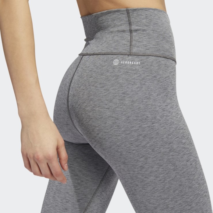 Leggings Adidas Optime Training 7/8 Gris Oscuro Jaspeado