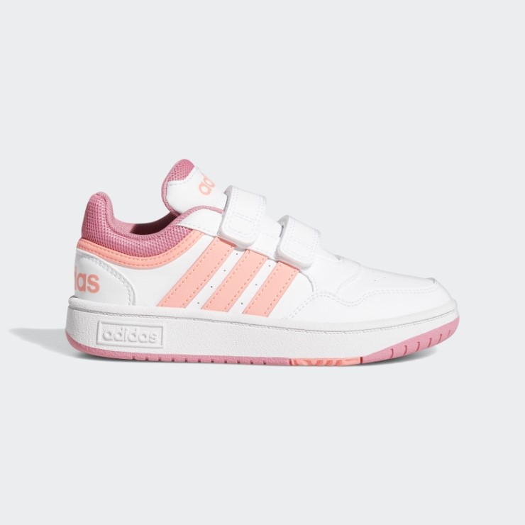Adidas Hoops Lifestyle Zapatillas De Baloncesto Con Velcro Blanco