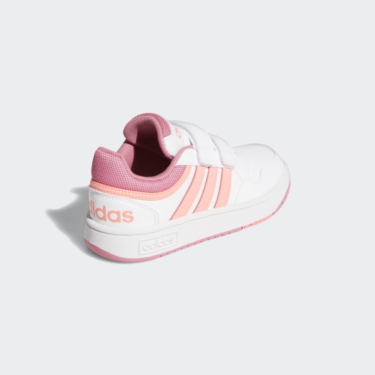 Adidas Hoops Lifestyle Zapatillas De Baloncesto Con Velcro Blanco