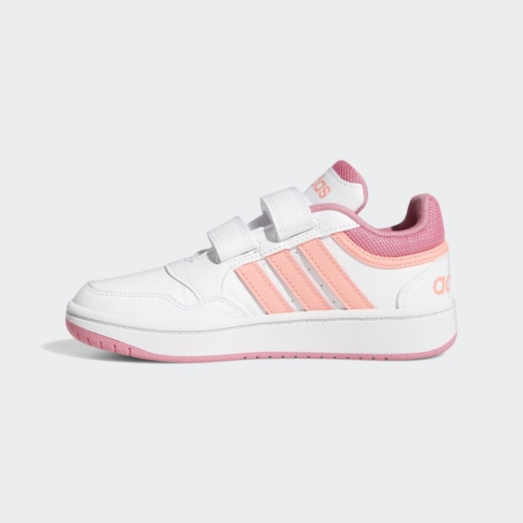 Adidas Hoops Lifestyle Zapatillas De Baloncesto Con Velcro Blanco