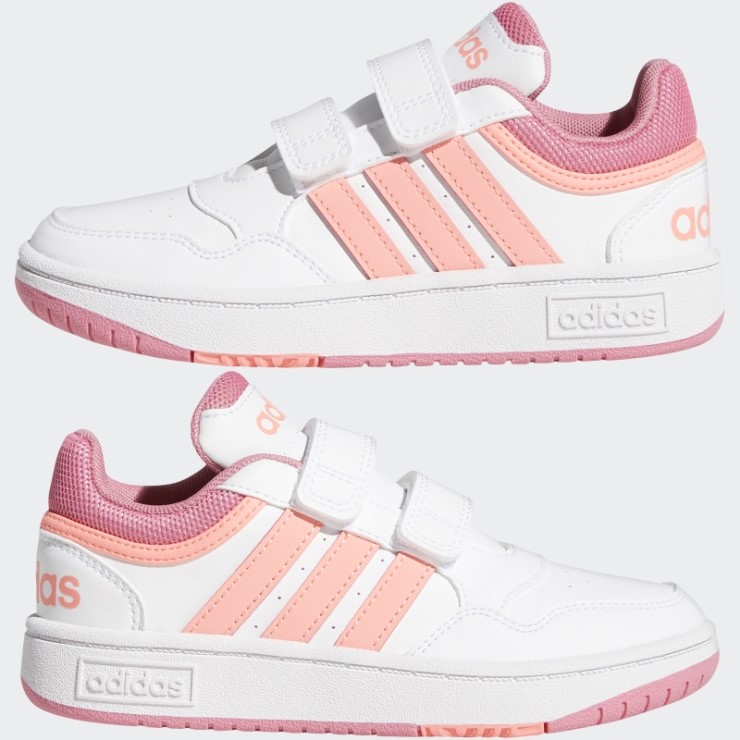 Adidas Hoops Lifestyle Zapatillas De Baloncesto Con Velcro Blanco