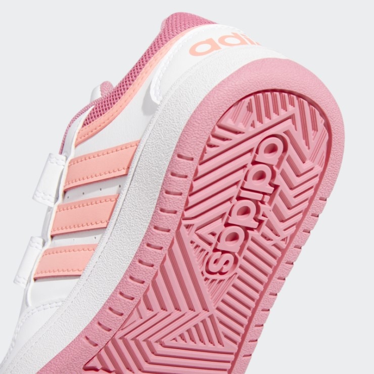 Adidas Hoops Lifestyle Zapatillas De Baloncesto Con Velcro Blanco