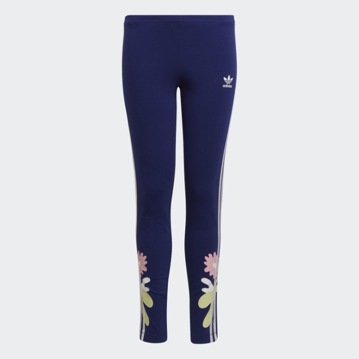 Leggins Con Estampado De Flores Añil Adidas